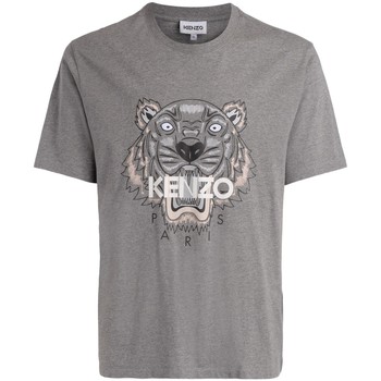 Kenzo Camiseta Camiseta Tiger de algodón gris
