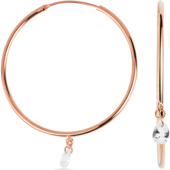 Luxenter Pendientes Pendientes Dosak Con Baño Oro Rosa De 18 Quilates