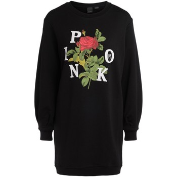 Pinko Jersey Vestido de sudadera negra con estampa