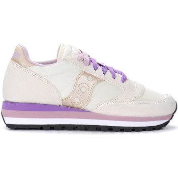 Saucony Zapatillas Zapatillas Jazz Triple de suede crema y morado con detalles