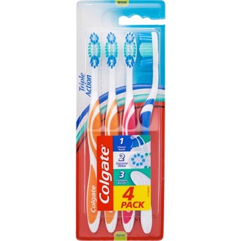 Colgate Productos baño TRIPLE ACTION CEPILLO DE DIENTES PACK 4 UNIDAD