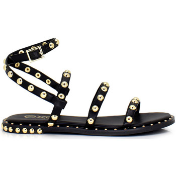 Exé Shoes Sandalias SANDALIA PLANA VF239C-53 NEGRA CON TIRAS EN EMPEINE
