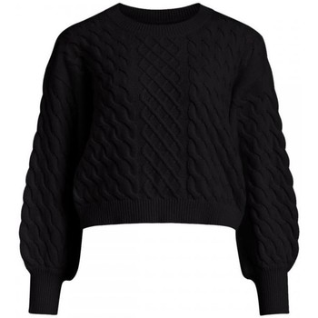 Vila Jersey Zuri Cable LS Knit Black
