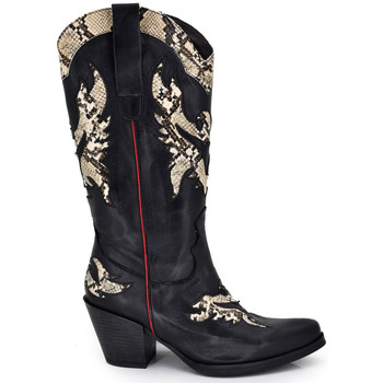 Exé Shoes Botas BOTA COWBOY BLACK DETALLES SNAKE FREE-912