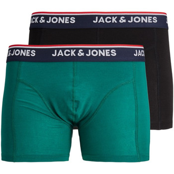 Jack & Jones Boxer 12178182 JACTENCEL TRUNKS 2 PACK BLACK GREEN BLACK EVERGREEN