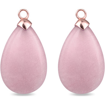 Luxenter Pendientes Pendientes Quivios Con Baño Oro Rosa De 18 Quilates