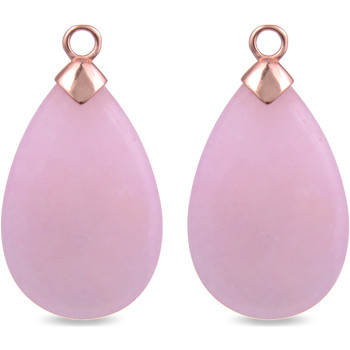 Luxenter Pendientes Pendientes Trecte Con Baño Oro Rosa De 18 Quilates