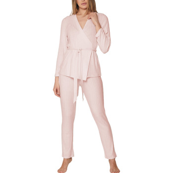 Admas Pyjama tenue d'intérieur pantalon top croisé Elegant Line