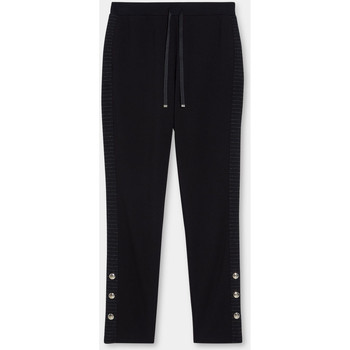 Liu Jo Pantalones Pantalón de punto de punto con botones con logotipo