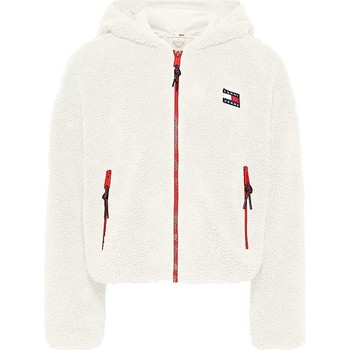 Tommy Jeans Abrigo Chaqueta Sherpa Blanca