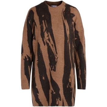 Kenzo Jersey Vestido Pleat Camo de mixto lana tórtola