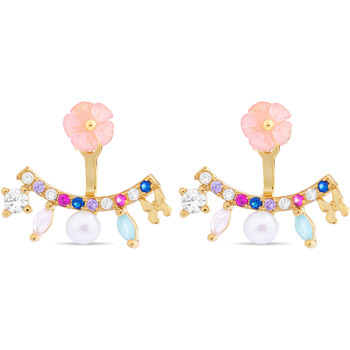 Luxenter Pendientes Pendientes Danna Con Baño De Oro Amarillo De 18 Quilates