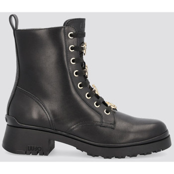 Liu Jo Botines Botas militares de piel con charms