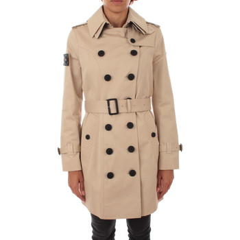 Trench London Abrigo SLIM TRENCH STONE/BLACK/GOLD