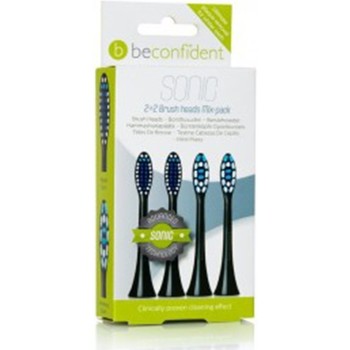 Beconfident Productos baño SONIC CEPILLO DE DIENTES HEADS REGULAR/WHITENING BLACK