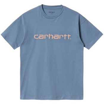 Carhartt Camiseta Camiseta S/S Script Mujer Azul claro