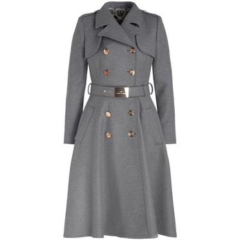 Elisabetta Franchi Abrigo Abrigo color gris humo