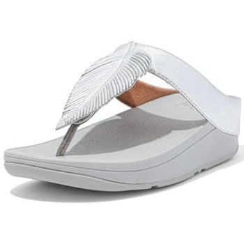 FitFlop Chanclas FINO FEATHER TOE POST SANDALS - SILVER