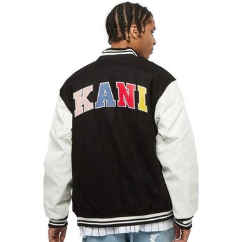 Karl Kani Cazadora CAZADORA NEGRA FAKE LEATHER BLOCK COLLEGE JACKET