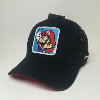 Capslab Gorra GORRA NEGRA MARIO BORDADO FRENTE TRUCKER
