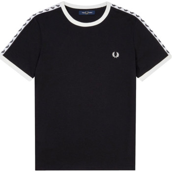 Fred Perry Camiseta CAMISETA NEGRA FRANJAS HOMBROS