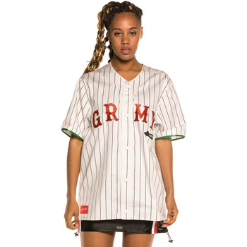 Grimey Camiseta CAMISA BLANCA RAYAS THE LOOT EL BOTIN BASEBALL SHIRT