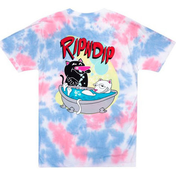 Ripndip Camiseta CAMISETA ROSA TYE DIE BATH TIME TEE