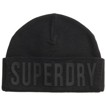 Superdry Gorro GORRO SURPLUS SILICONE LOGO BLACK