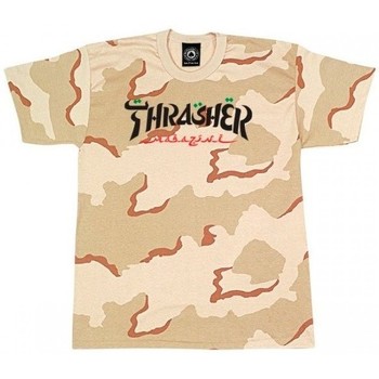 Thrasher Camiseta CAMISETA BEIGE CAMUFLAJE LOGO ARABE ESTAMPADO