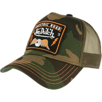 Von Dutch Gorra GORRA VERDE CAMUFLAJE OJO ALADO BORDADO FRENTE VISERA CURVA