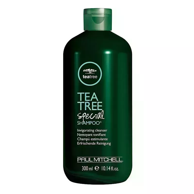 a bottle of the Paul Mitchell Tea Tree Special Shampoo
