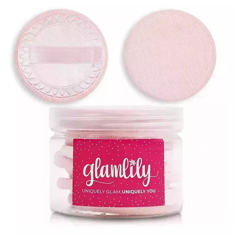 Glamlily 12 Packs Powder Puffs on white background