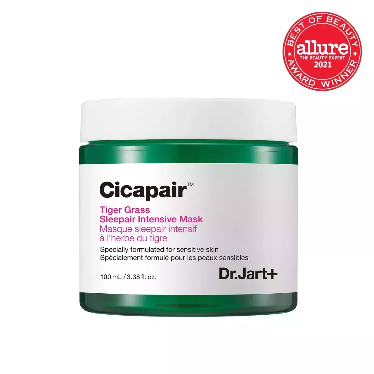 Dr.Jart+ Cicapair Tiger Grass Sleepair Intensive Mask on white background