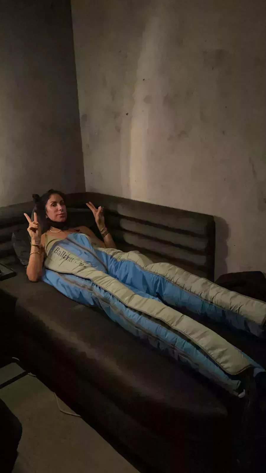 sam hyatt in compression suit