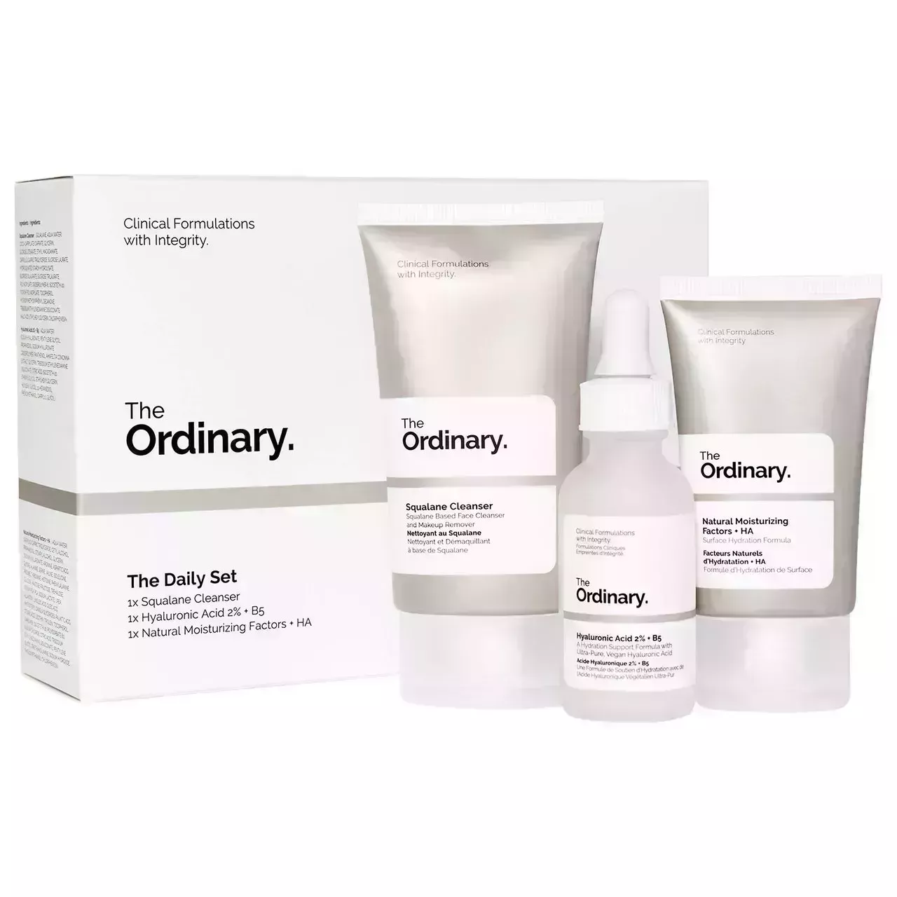 The Ordinary The Daily Set on white background