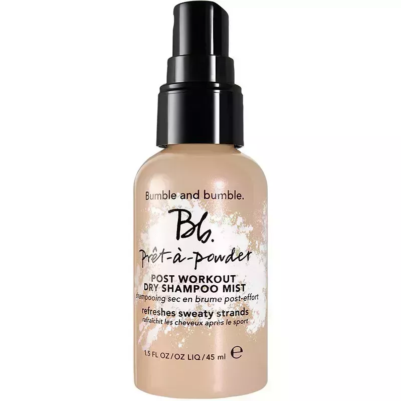 Bumble and Bumble Pret-a-Powder Post Workout Dry Shampoo Mist on white background