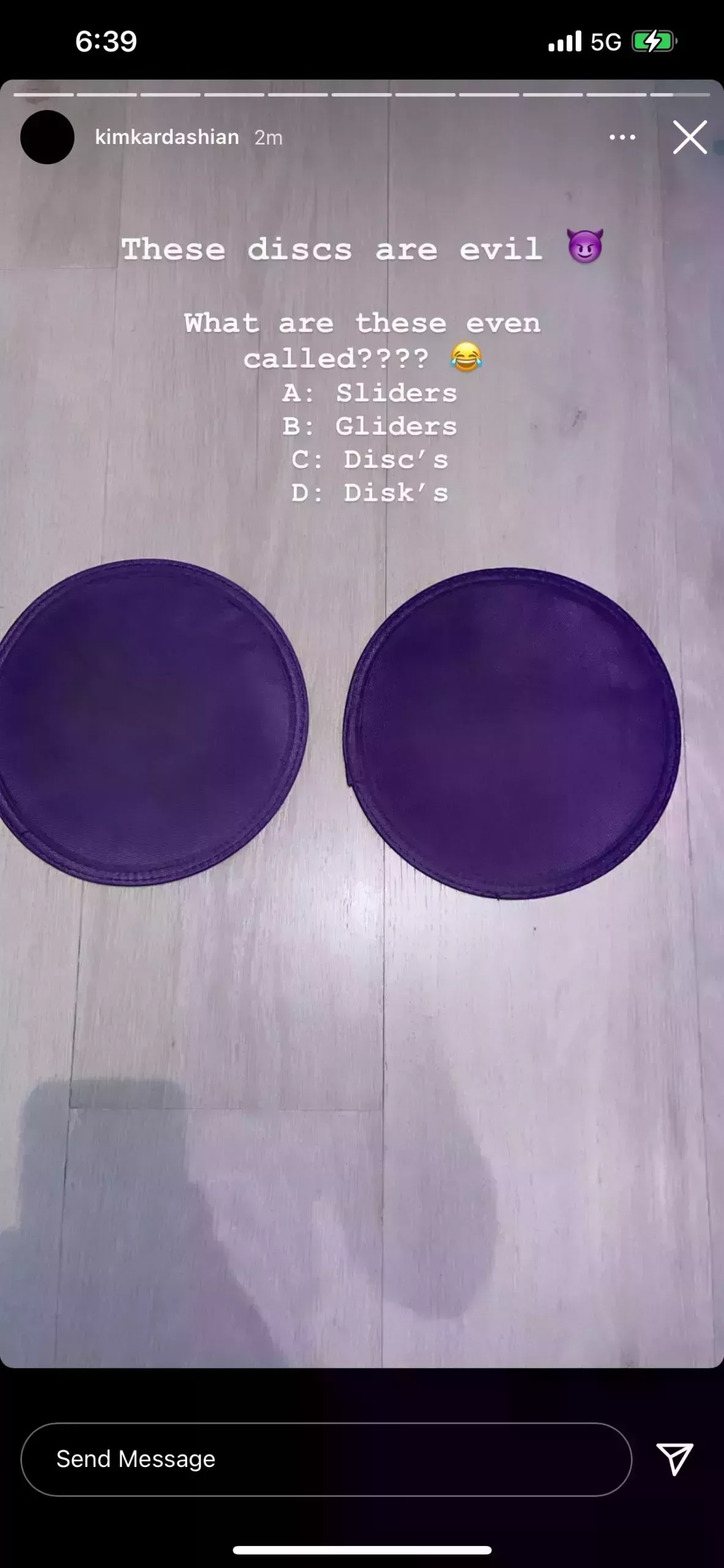 Kim Kardashian screenshot – workout discs