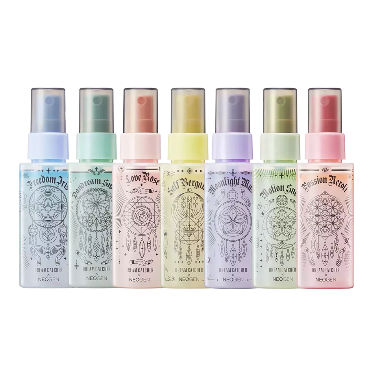 Neogen x Dreamcatcher Catch Your Perfume Body Mist Set on white background