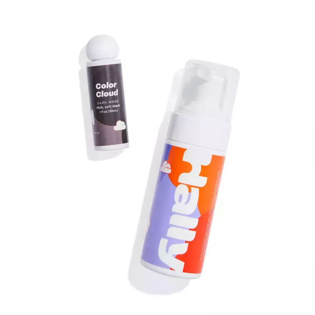 Hally Color Cloud in Dark Mode on white background