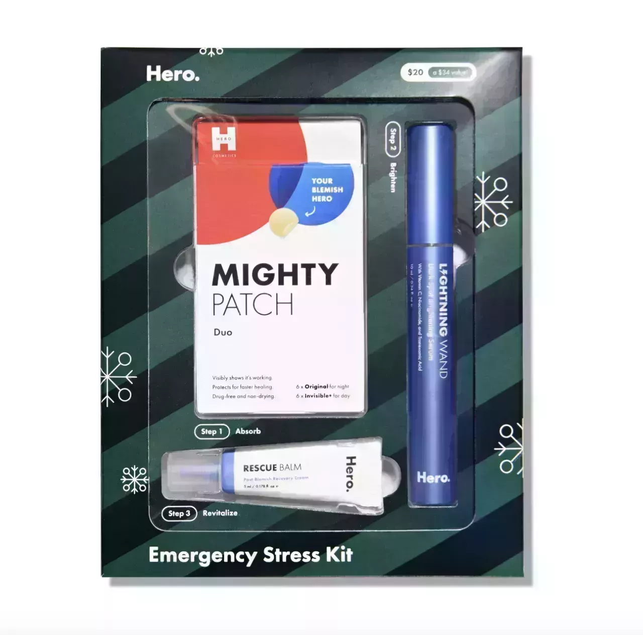 Hero Cosmetics Emergency Stress Gift Set on white background