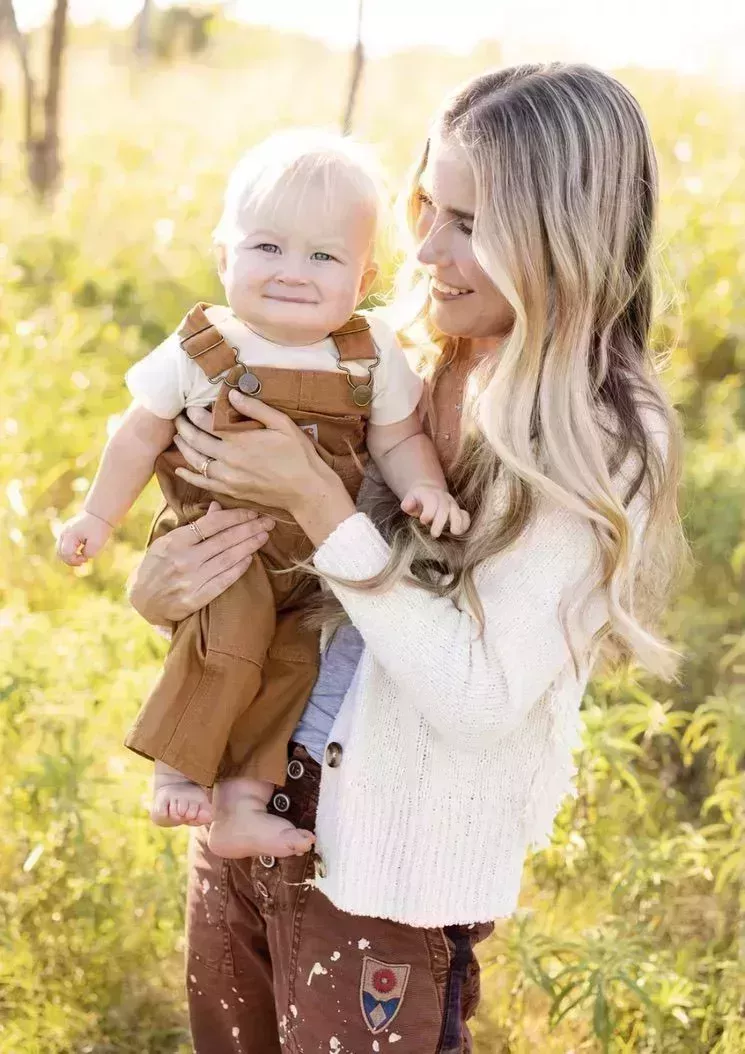 women's health beauty director chelsea burns with son oscar talking about the power of sleep