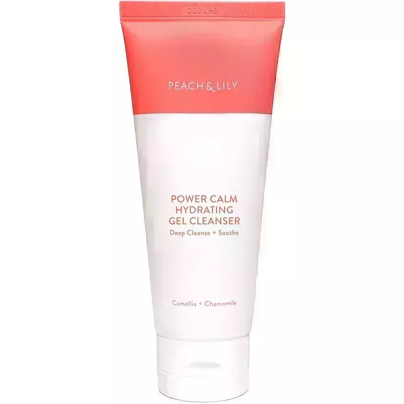 Peach & Lily Power Calm Hydrating Gel Cleanser on white background