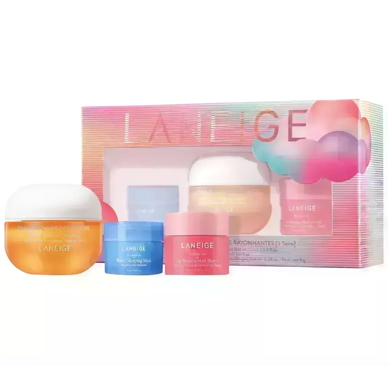 Laneige Brighter Days Skincare Set on white background