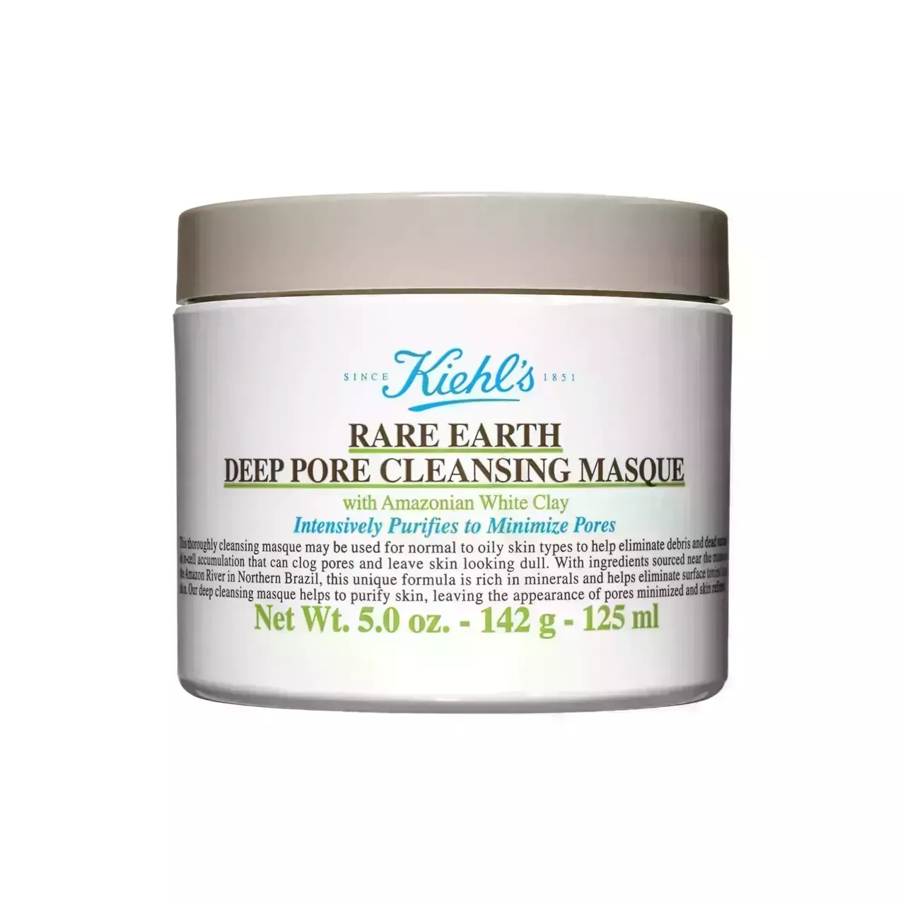 Kiehl's Rare Earth Deep Pore Cleansing Masque on white background