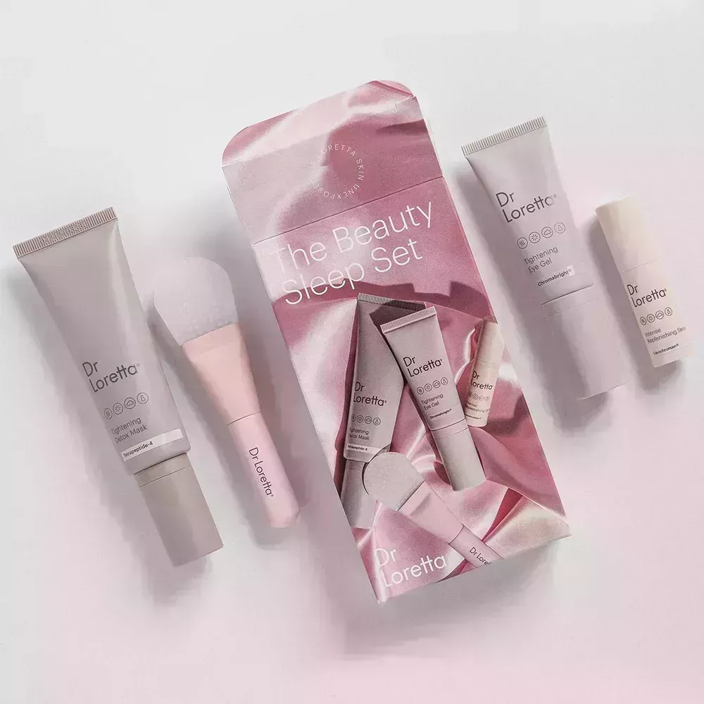 Dr. Loretta The Beauty Sleep Set on light gray background