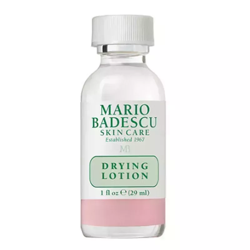 A bottle of the Mario Badescu Drying Lotion on a white background