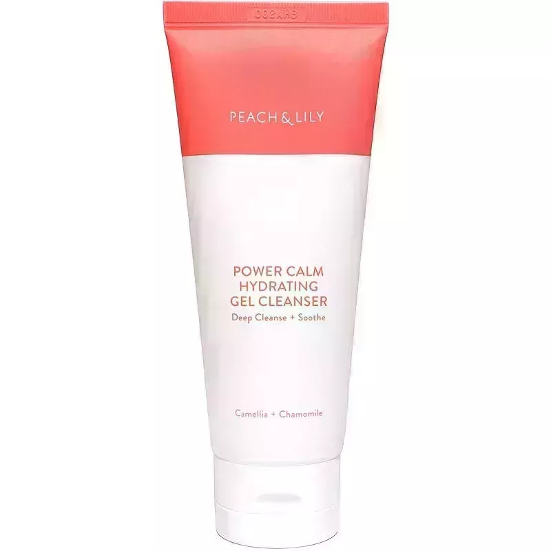 Peach & Lily Power Calm Hydrating Gel Cleanser on white background