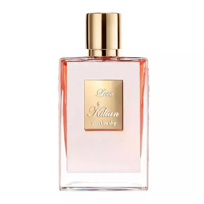 A bottle of the Kilian Paris Love, Don't Be Shy Eau de Parfum on a white background