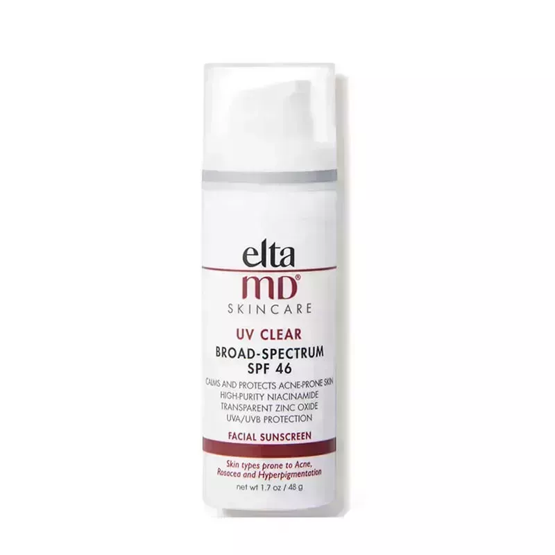 A photo of the EltaMD UV Clear Broad Spectrum SPF 46 on a white background