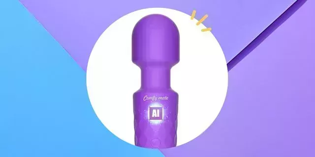 wand vibrating massager vibrator silicone with dome head in purple